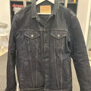 19oz Left-Hand Twill Selvedge Denim Type III Jacket - Indigo Overdyed Black